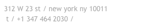 167 Madison Ave 504 / new york ny 10016&#10; t / +1 212 679 4150 /  info@omniform.us